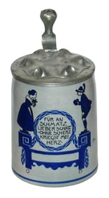Franz Ringer Stein w Art Nouveau Relief Lid