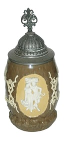 Mettlach Harvest Couple Relief Stein