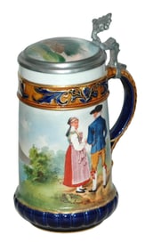 Rorstrand Porcelain Stein Couple in Ethnic Dress