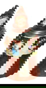 Bohne Early Version Munich Child Character Stein: Character Stein 1/2L Bohne porcelain. Munich Child. Early version.