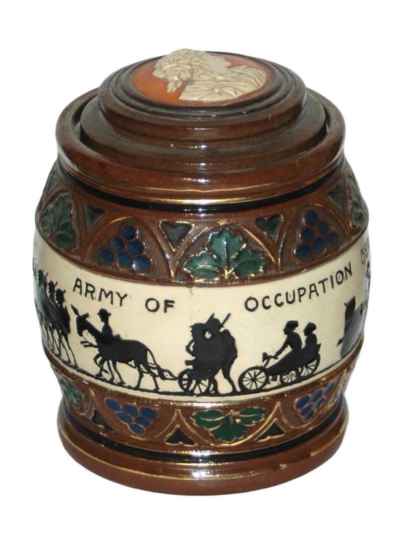 Rare 1919 US Army German Occupation Tobacco Jar (1 of 4)