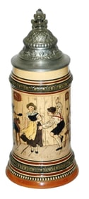 HR Guitar Player Dancers & Table Scene Stein