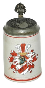 Dueling Fraternal Shield Stein w Shield Lid