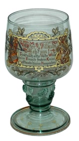 Van Hauten 10" Enameled Verse Roemer Goblet