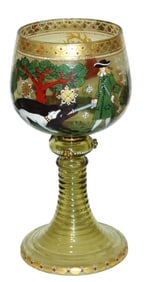 Fritz Heckeert Boar Hunter Scene 12" Roemer Goblet