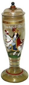 15" Fritz Heckert Pokal & Lid  Dated 1654  c.1890