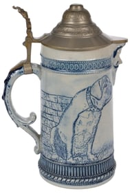 RARE Custom Order 2L Whites Utica Dog Stein