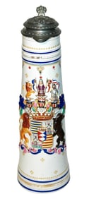 4L Detail Painted Heraldic Shield w Fancy Lid