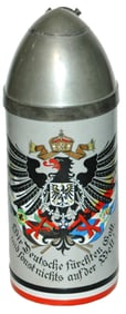 1L Srtillery Shell Character Stein w Large  Eagle
