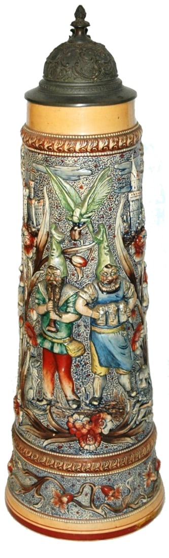 5L Diesinger Relief Celebrating Dwarfs Stein (1 of 4)