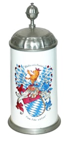 Rare 1L Mettlach Faience Rhatia Sei Panier Stein