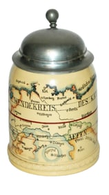 Mettlach Map show Best Beer Stops in Germany Stein