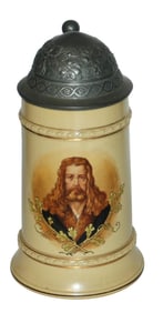 Mettlach Nurnberg Painter Durer Stein w Fancy Lid
