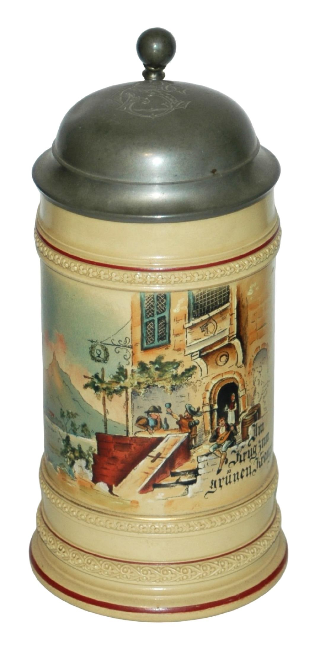 Mettlach Innkeeper Landsknecht & Musician Stein (1 of 4)