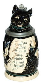 Cat w Radishes & Verse Character Stein