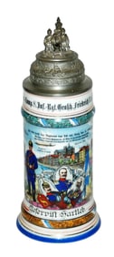 Machine Gun Regimental Stein w Roster & 4 Scenes