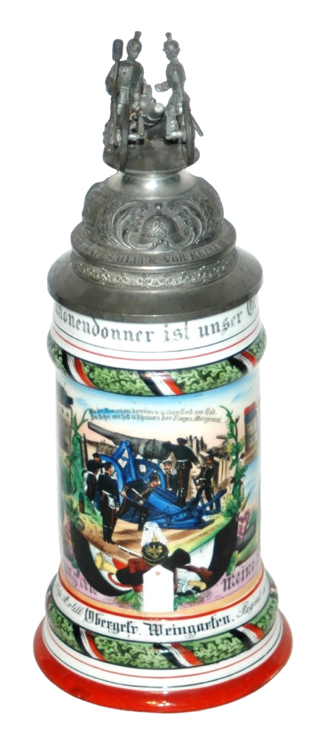 Regimental Garde Fuss Art Stein w Cannon Finial (1 of 5)