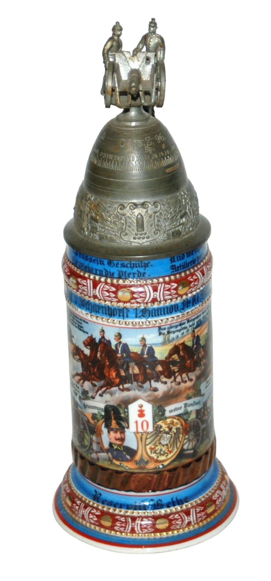 Regimental 2 Bat Feld Art N.10 Stein Cannon Finial (1 of 5)