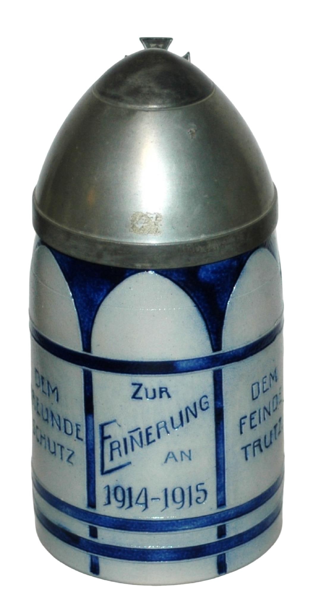 Artillery Shell Stoneware Character Stein 1915 (1 of 4)