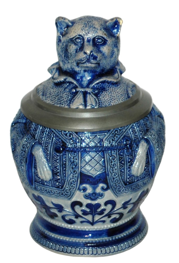 Aristocratic Cat w Fancy Clothes Character Stein (1 of 4)