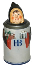 Character Munich Child w Radishes and  HB Steins