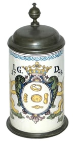 1L Ansbach Faience Baker Occupational Dated 1778