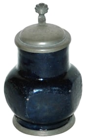 Salzburg Hafnerware 1680  6 Sided Bulbous Stein