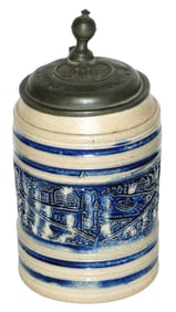 Westerwald c.1690 Applied Relief Stoneware Stein