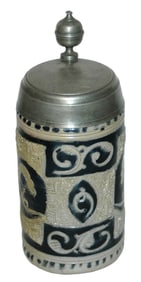 Westerwald 1797 Stags  & Floral Stoneware Stein