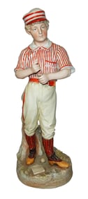Rare Heubach 16-1/2" Baseball Figurine 1880