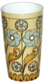Mettlach Mosaic Floral Design Beaker