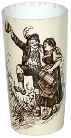 Mettlach Couple w Steins Beaker