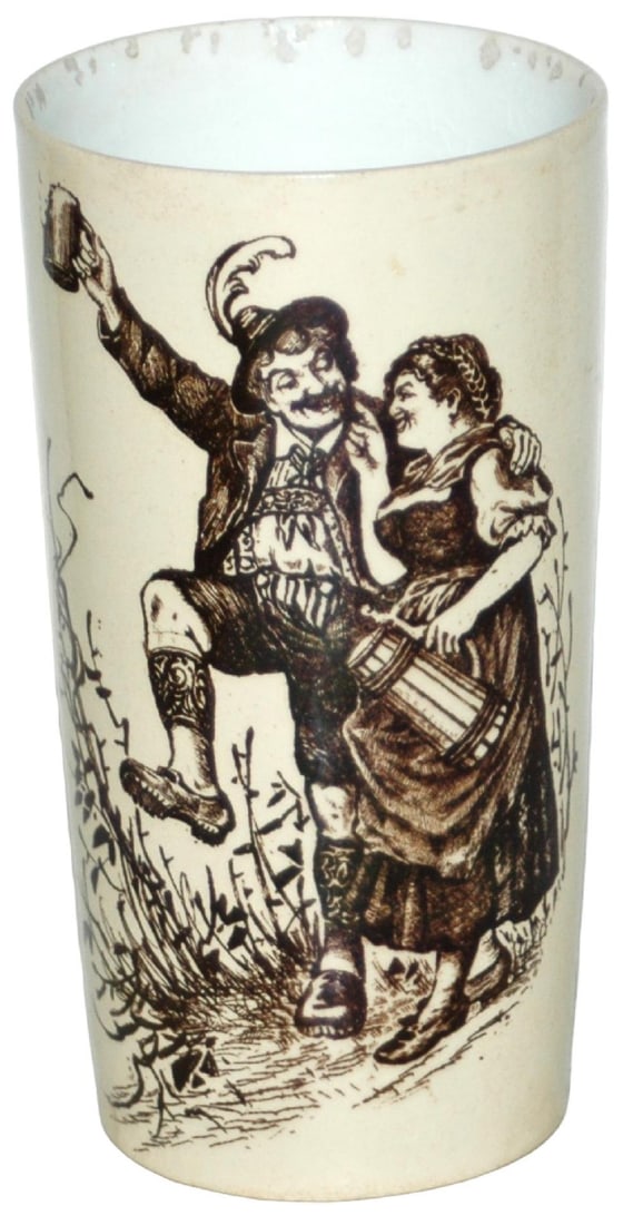 Mettlach Couple w Steins Beaker (1 of 1)