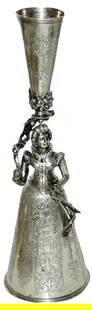 RARE Movable Top Cup Silver Wedding Beaker: Silver 11” Wedding Beaker. Moveable top goblet. Very rare.