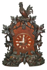 Black Forest c.1900 Key Wind Carved Cuckoo Clock