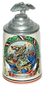 Battle Scene Sturmangrift Stoneware Stein