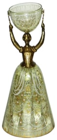 Lacy Gilded Enamel Glass Wedding Beaker
