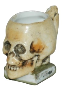 Bohne Porcelain Skull on Book Character Mug