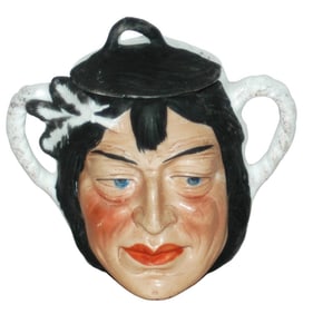 Bohne Porcelain Character Indian Sugar Bowl