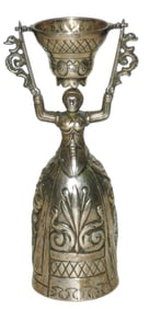 800 Silver Wedding Beaker Figural Woman