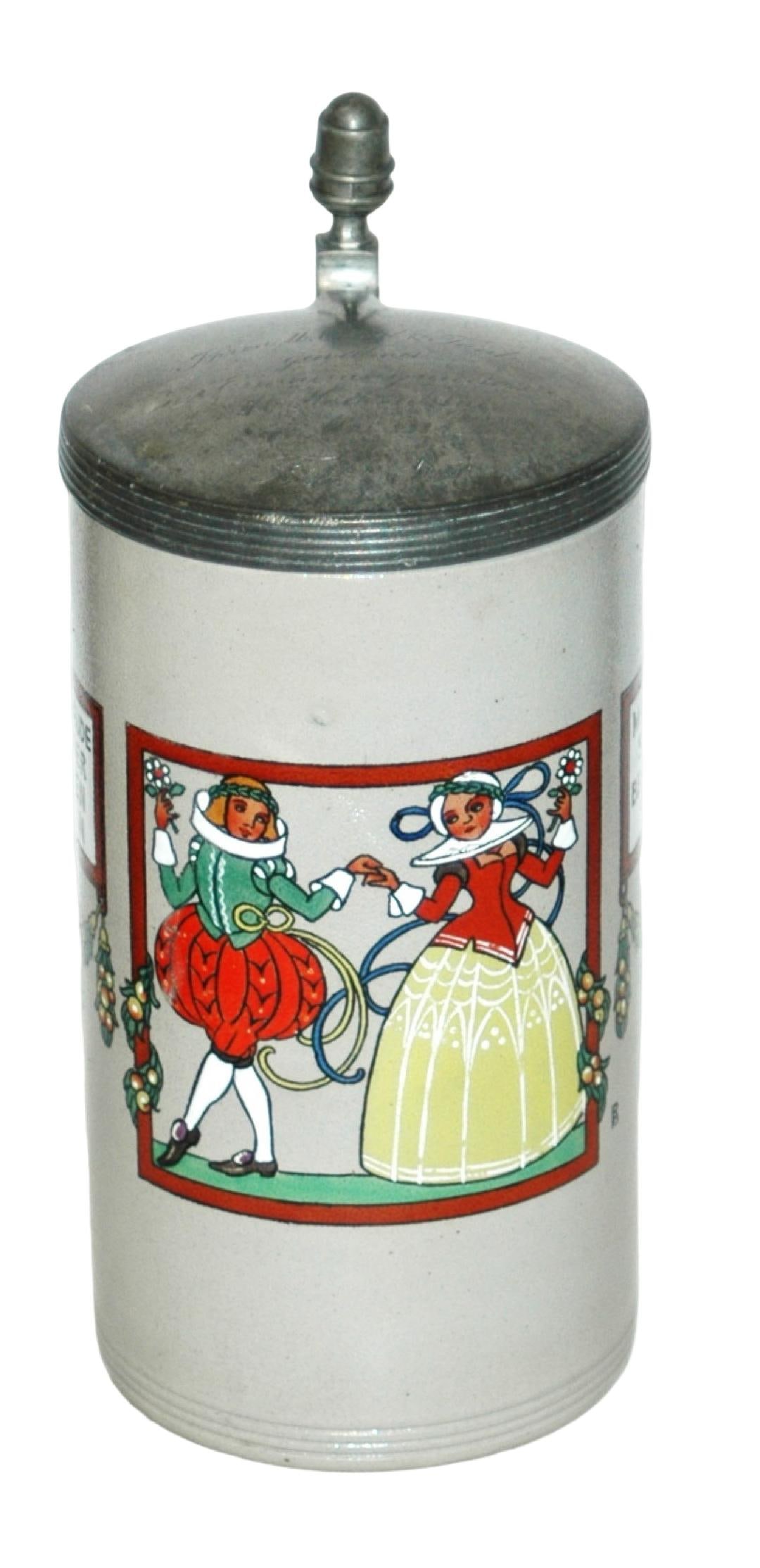 1L Franz Ringer Fancy Dressed Couple 1914  Stein (1 of 5)