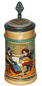 Musician w Young Women JW Remy Etched Stein