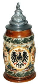 Imperial Eagle & State Shields Relief Stein