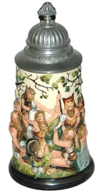 Herman The German & Warriors Relief Stein