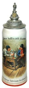 3L Drinkers Stein w Innkeeper Finial