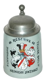 Mettlach Regimental One of a Kind, Telegr. Stein