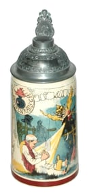 Mettlach Schlitt Owl Wearing Helmet Light Stein