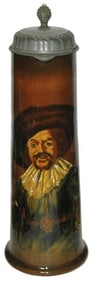 4L Mettlach Stein Portrait of Landsknecht