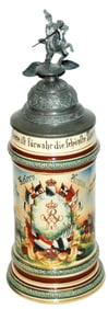 Regimental Husar No 7 Stein w Two Side Scenes