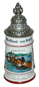 Regimental Pion No 16 Stein w Fancy Lid